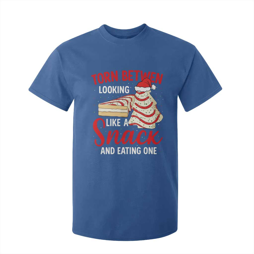 Torn Between Looking Like A Snack Or Eating One Christmas T Shirt For Kid Debbies Tree Cake TS10 Royal Blue Print Your Wear