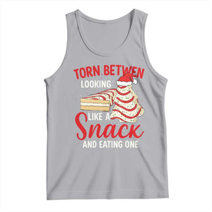 Torn Between Looking Like A Snack Or Eating One Christmas Tank Top Debbies Tree Cake TS10 Athletic Heather Print Your Wear