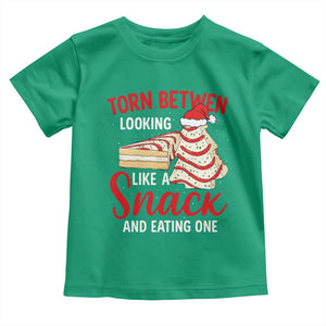 Torn Between Looking Like A Snack Or Eating One Christmas Toddler T Shirt Debbies Tree Cake TS10 Irish Green Print Your Wear