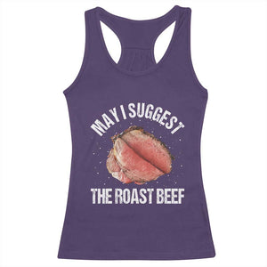 Funny Dank Meme Racerback Tank Top May I Suggest The Roast Beef TS10 Purple Print Your Wear