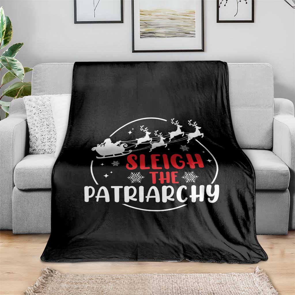 Sleigh The Patriarchy Throw Blanket Feminist Christmas Womens Rights TS10 Print Your Wear