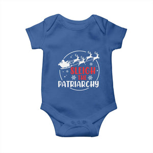 Sleigh The Patriarchy Baby Onesie Feminist Christmas Womens Rights TS10 Royal Blue Print Your Wear