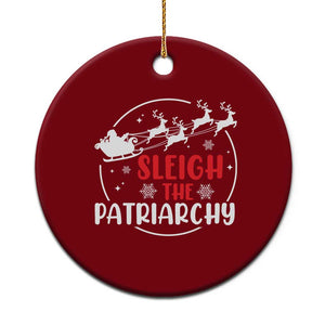 Sleigh The Patriarchy Ceramic Ornament Feminist Christmas Womens Rights TS10 1pc Red Print Your Wear