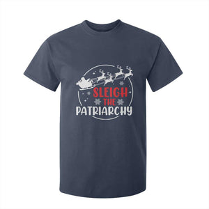 Sleigh The Patriarchy T Shirt For Kid Feminist Christmas Womens Rights TS10 Navy Print Your Wear