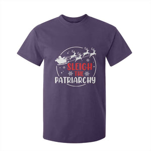 Sleigh The Patriarchy T Shirt For Kid Feminist Christmas Womens Rights TS10 Purple Print Your Wear
