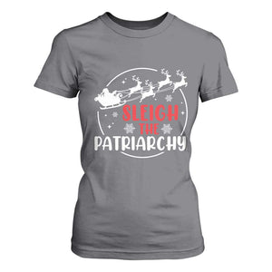 Sleigh The Patriarchy T Shirt For Women Feminist Christmas Womens Rights TS10 Charcoal Print Your Wear