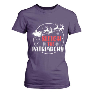 Sleigh The Patriarchy T Shirt For Women Feminist Christmas Womens Rights TS10 Purple Print Your Wear