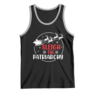 Sleigh The Patriarchy Tank Top Feminist Christmas Womens Rights TS10 Black Athletic Heather Print Your Wear