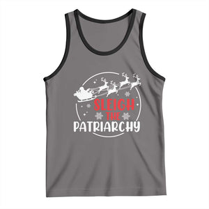 Sleigh The Patriarchy Tank Top Feminist Christmas Womens Rights TS10 Deep Heather Black Print Your Wear