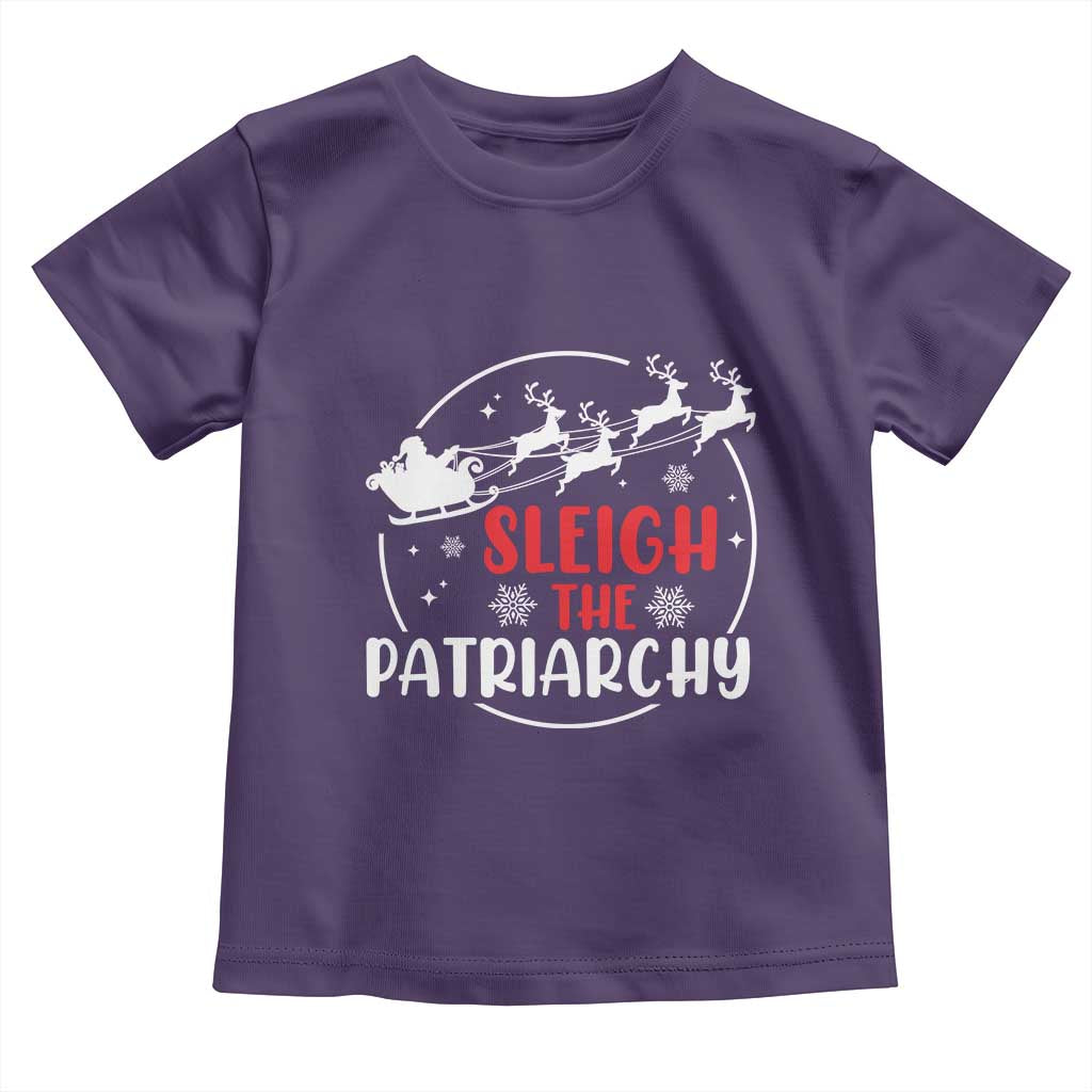 Sleigh The Patriarchy Toddler T Shirt Feminist Christmas Womens Rights TS10 Purple Print Your Wear