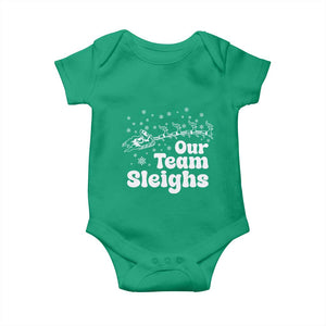 Our Team Sleighs Christmas Matching Group Baby Onesie Office Team TS10 Irish Green Print Your Wear