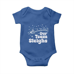 Our Team Sleighs Christmas Matching Group Baby Onesie Office Team TS10 Royal Blue Print Your Wear