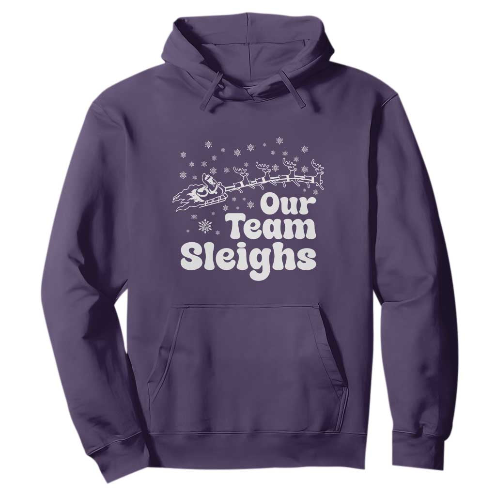 Our Team Sleighs Christmas Matching Group Hoodie Office Team TS10 Purple Print Your Wear
