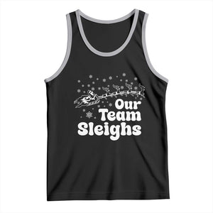 Our Team Sleighs Christmas Matching Group Tank Top Office Team TS10 Black Athletic Heather Print Your Wear