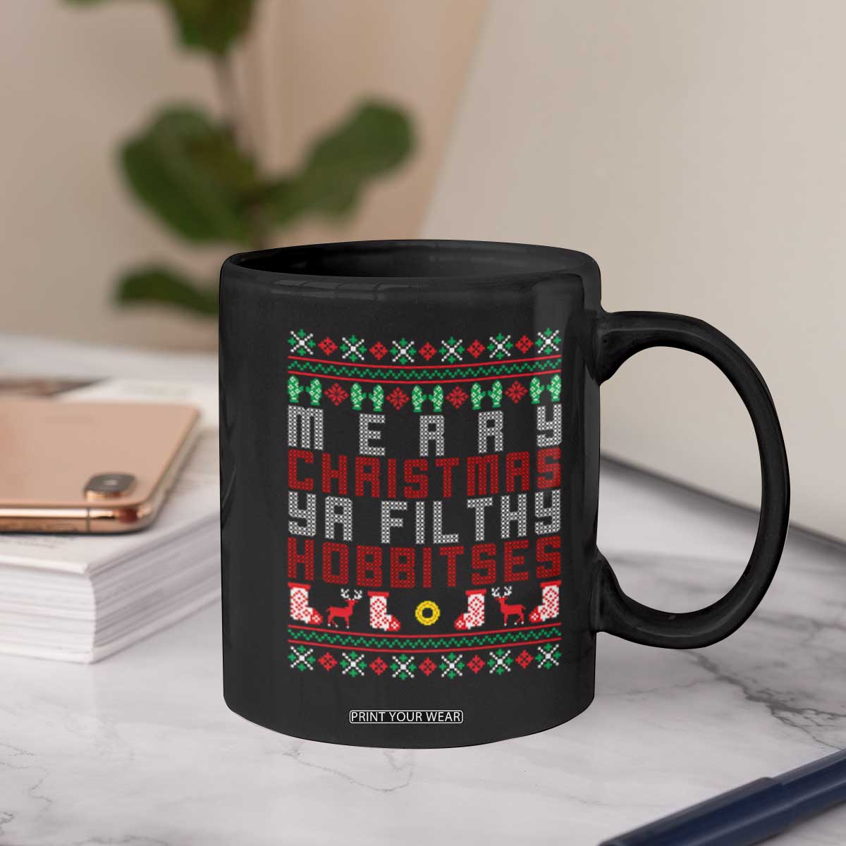 Merry Christmas Ya Filthy Animal Coffee Mug Funny Fantasy Movie Meme LOL Ugly Xmas TS10 Print Your Wear