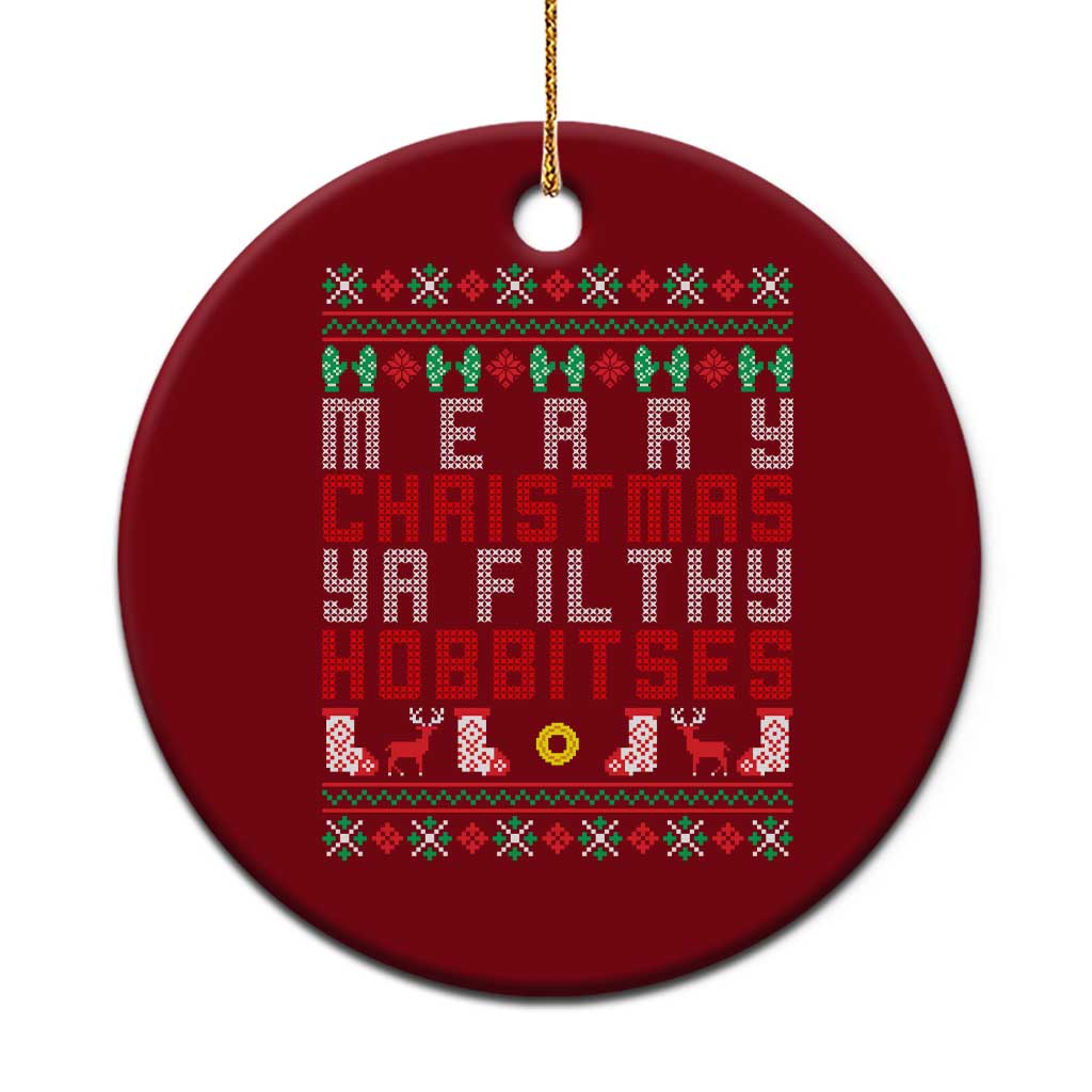 Merry Christmas Ya Filthy Animal Ceramic Ornament Funny Fantasy Movie Meme LOL Ugly Xmas TS10 1pc Red Print Your Wear