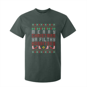 Merry Christmas Ya Filthy Animal T Shirt For Kid Funny Fantasy Movie Meme LOL Ugly Xmas TS10 Dark Forest Green Print Your Wear