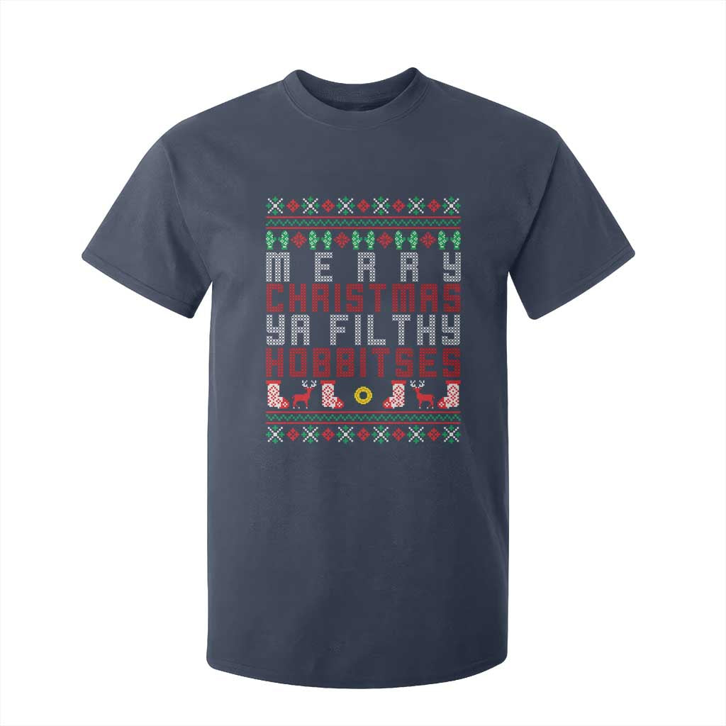 Merry Christmas Ya Filthy Animal T Shirt For Kid Funny Fantasy Movie Meme LOL Ugly Xmas TS10 Navy Print Your Wear