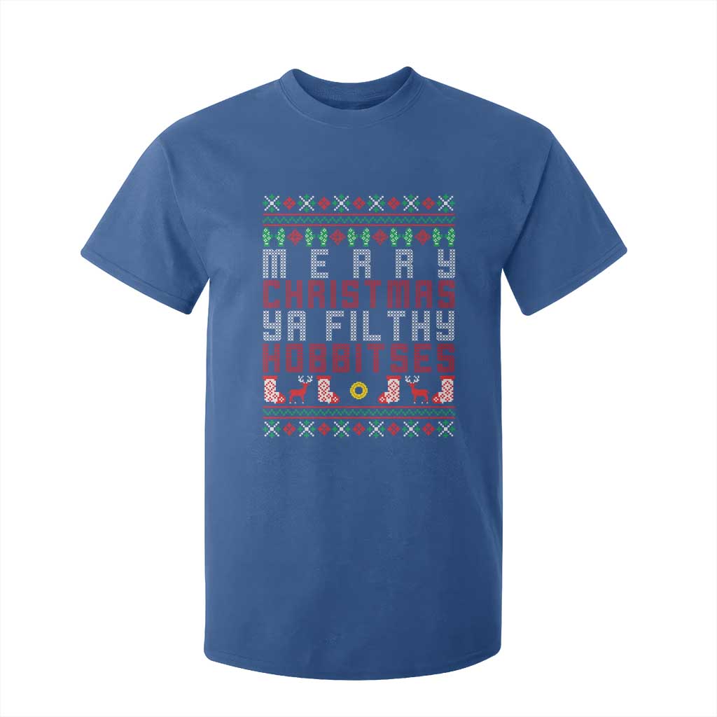 Merry Christmas Ya Filthy Animal T Shirt For Kid Funny Fantasy Movie Meme LOL Ugly Xmas TS10 Royal Blue Print Your Wear