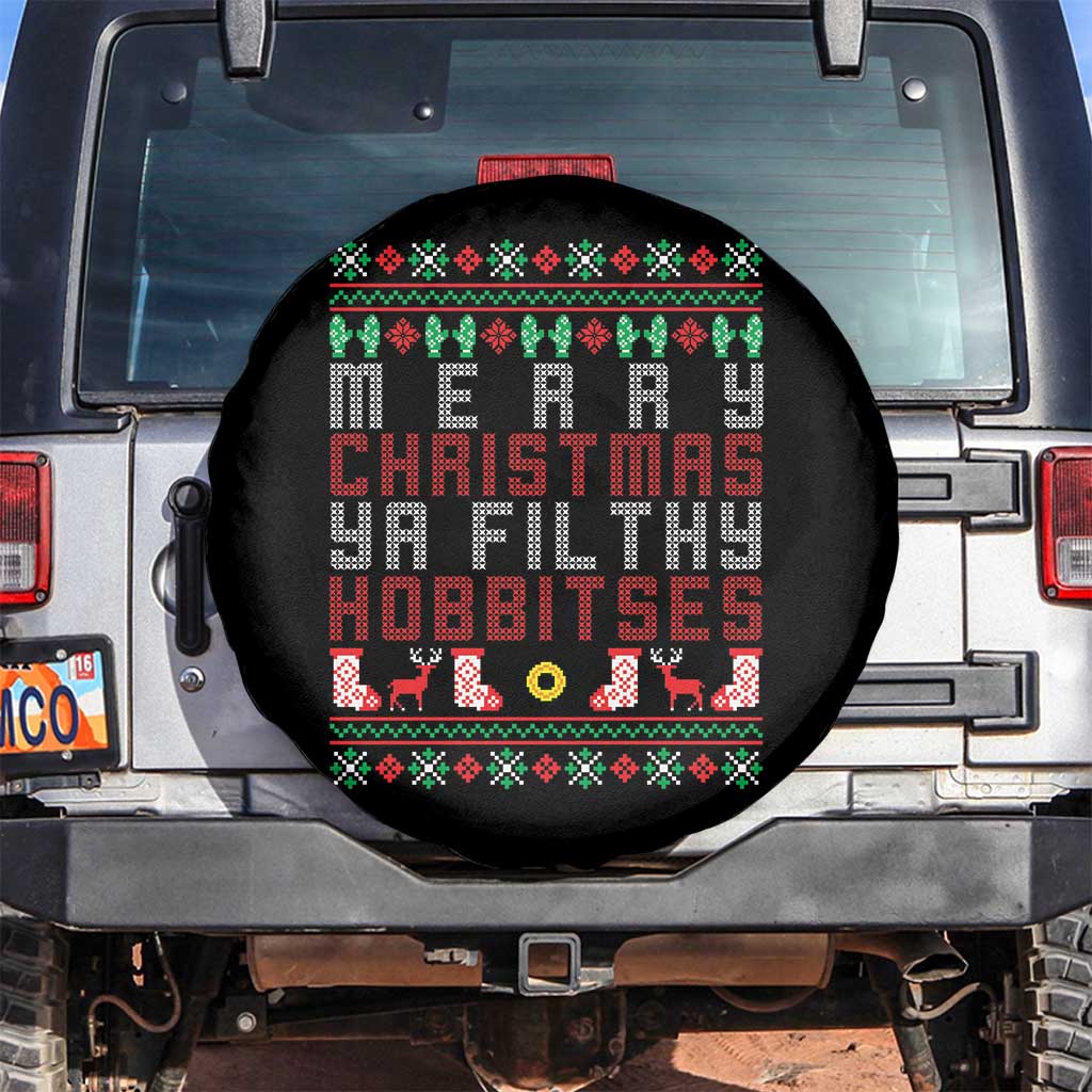 Merry Christmas Ya Filthy Animal Spare Tire Cover Funny Fantasy Movie Meme LOL Ugly Xmas TS10 No hole Black Print Your Wear