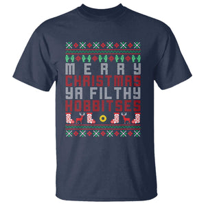 Merry Christmas Ya Filthy Animal T Shirt Funny Fantasy Movie Meme LOL Ugly Xmas TS10 Navy Print Your Wear