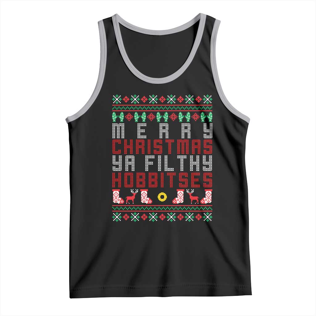Merry Christmas Ya Filthy Animal Tank Top Funny Fantasy Movie Meme LOL Ugly Xmas TS10 Black Athletic Heather Print Your Wear