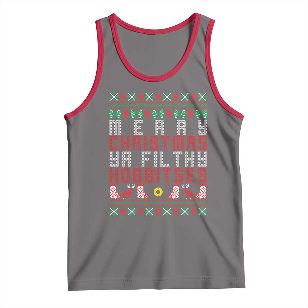 Merry Christmas Ya Filthy Animal Tank Top Funny Fantasy Movie Meme LOL Ugly Xmas TS10 Deep Heather Red Print Your Wear