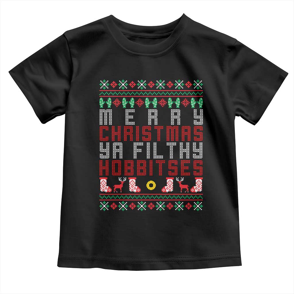 Merry Christmas Ya Filthy Animal Toddler T Shirt Funny Fantasy Movie Meme LOL Ugly Xmas TS10 Black Print Your Wear