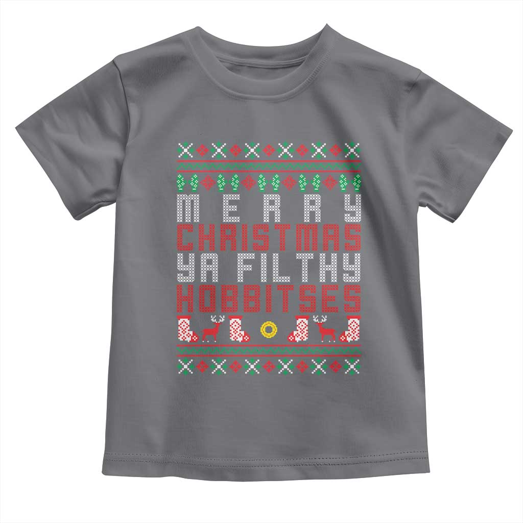Merry Christmas Ya Filthy Animal Toddler T Shirt Funny Fantasy Movie Meme LOL Ugly Xmas TS10 Charcoal Print Your Wear