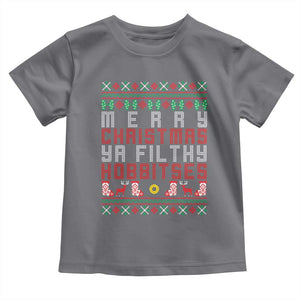 Merry Christmas Ya Filthy Animal Toddler T Shirt Funny Fantasy Movie Meme LOL Ugly Xmas TS10 Charcoal Print Your Wear