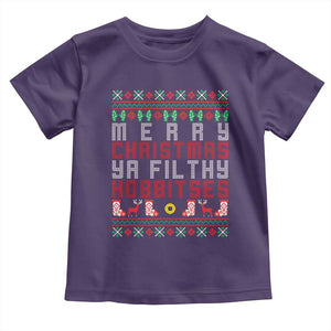 Merry Christmas Ya Filthy Animal Toddler T Shirt Funny Fantasy Movie Meme LOL Ugly Xmas TS10 Purple Print Your Wear