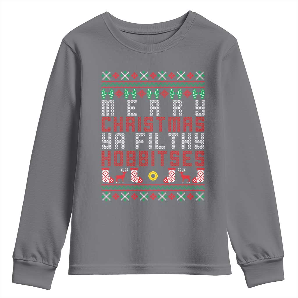 Merry Christmas Ya Filthy Animal Youth Sweatshirt Funny Fantasy Movie Meme LOL Ugly Xmas TS10 Charcoal Print Your Wear