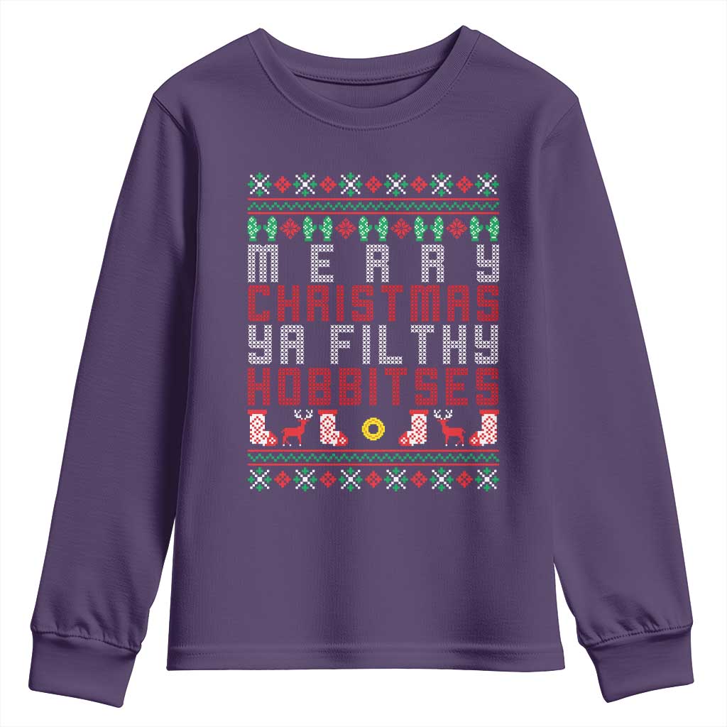 Merry Christmas Ya Filthy Animal Youth Sweatshirt Funny Fantasy Movie Meme LOL Ugly Xmas TS10 Purple Print Your Wear
