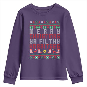 Merry Christmas Ya Filthy Animal Youth Sweatshirt Funny Fantasy Movie Meme LOL Ugly Xmas TS10 Purple Print Your Wear