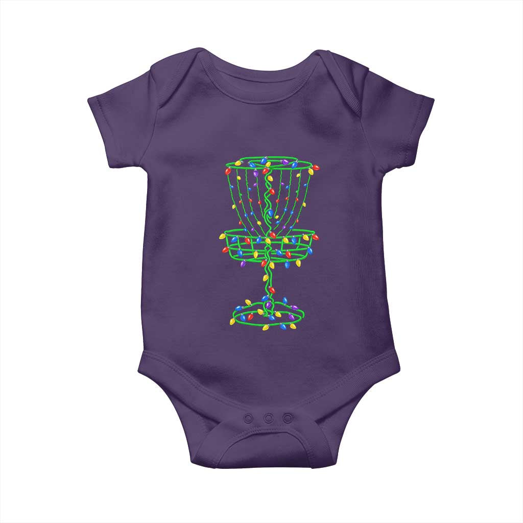 Christmas Disc Golf Basket Baby Onesie Frisbee Golfer Xmas Gift TS10 Purple Print Your Wear