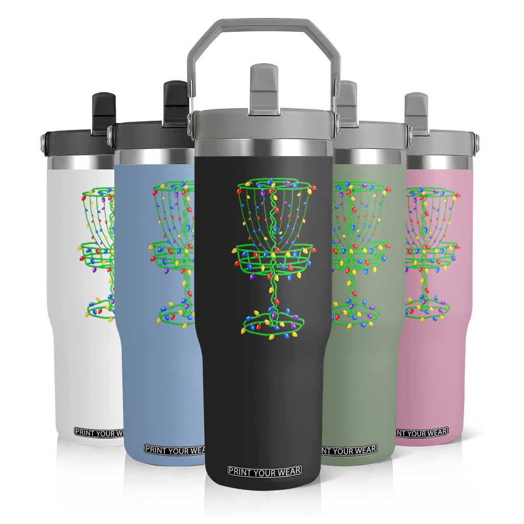 Christmas Disc Golf Basket Flip Straw Tumbler Frisbee Golfer Xmas Gift TS10 Print Your Wear