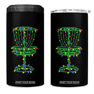 Christmas Disc Golf Basket 4 in 1 Can Cooler Tumbler Frisbee Golfer Xmas Gift TS10 One Size: 16 oz Black Print Your Wear