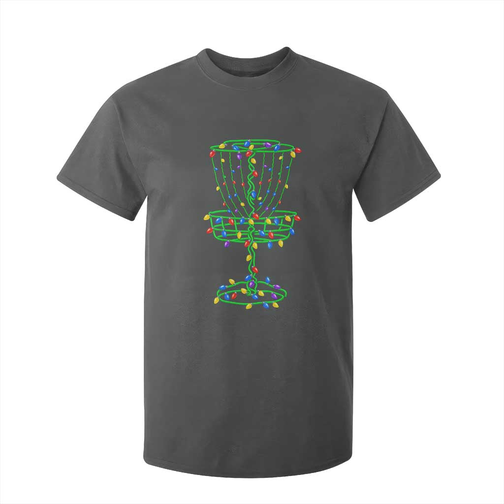 Christmas Disc Golf Basket T Shirt For Kid Frisbee Golfer Xmas Gift TS10 Dark Heather Print Your Wear