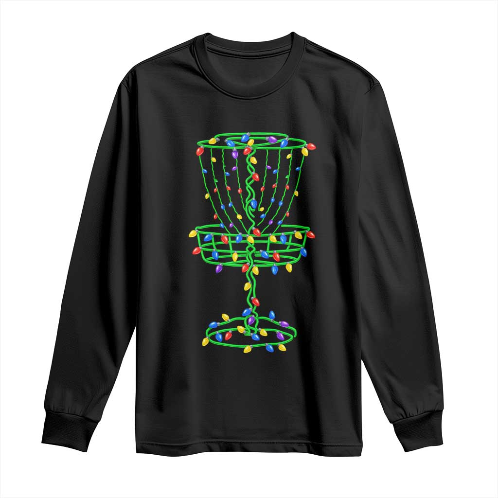 Christmas Disc Golf Basket Long Sleeve Shirt Frisbee Golfer Xmas Gift TS10 Black Print Your Wear