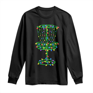 Christmas Disc Golf Basket Long Sleeve Shirt Frisbee Golfer Xmas Gift TS10 Black Print Your Wear