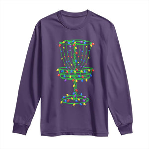 Christmas Disc Golf Basket Long Sleeve Shirt Frisbee Golfer Xmas Gift TS10 Purple Print Your Wear
