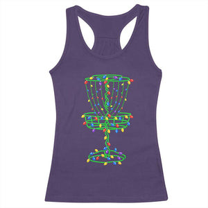 Christmas Disc Golf Basket Racerback Tank Top Frisbee Golfer Xmas Gift TS10 Purple Print Your Wear