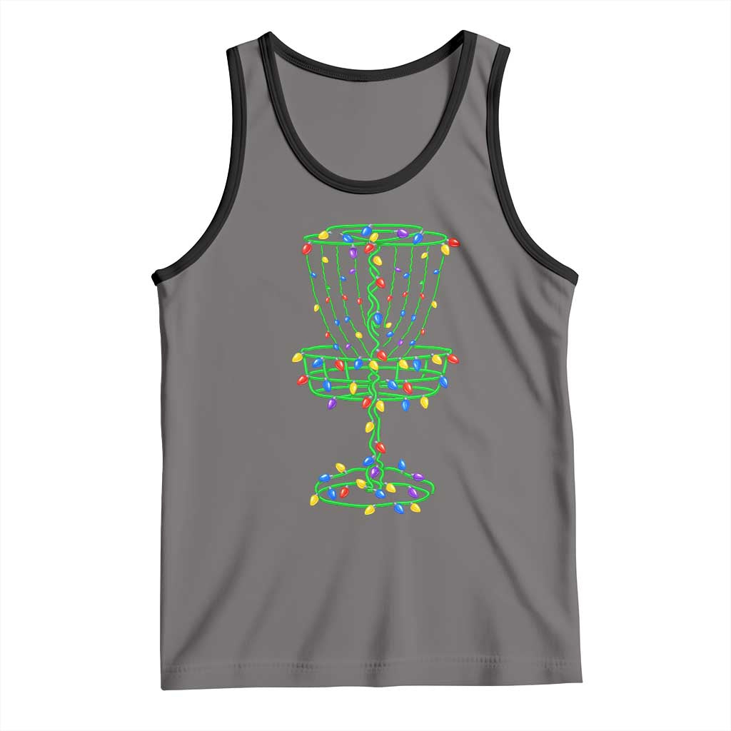 Christmas Disc Golf Basket Tank Top Frisbee Golfer Xmas Gift TS10 Deep Heather Black Print Your Wear