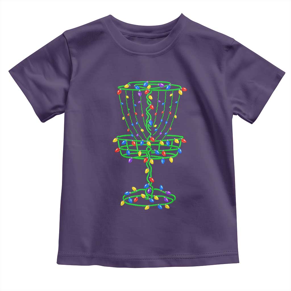 Christmas Disc Golf Basket Toddler T Shirt Frisbee Golfer Xmas Gift TS10 Purple Print Your Wear