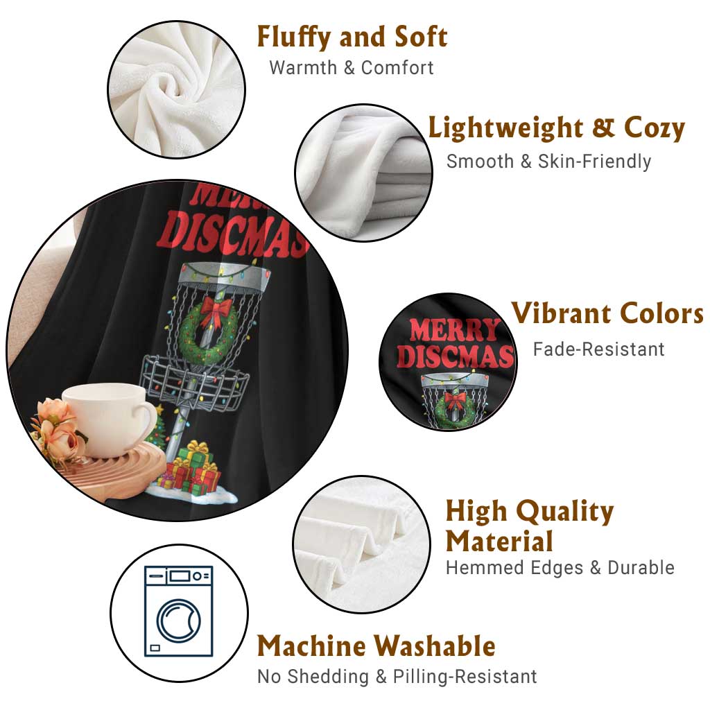 Christmas Disc Golf Throw Blanket Merry Discmas Golfers Frisbee Golfer Xmas Gift TS10 Print Your Wear