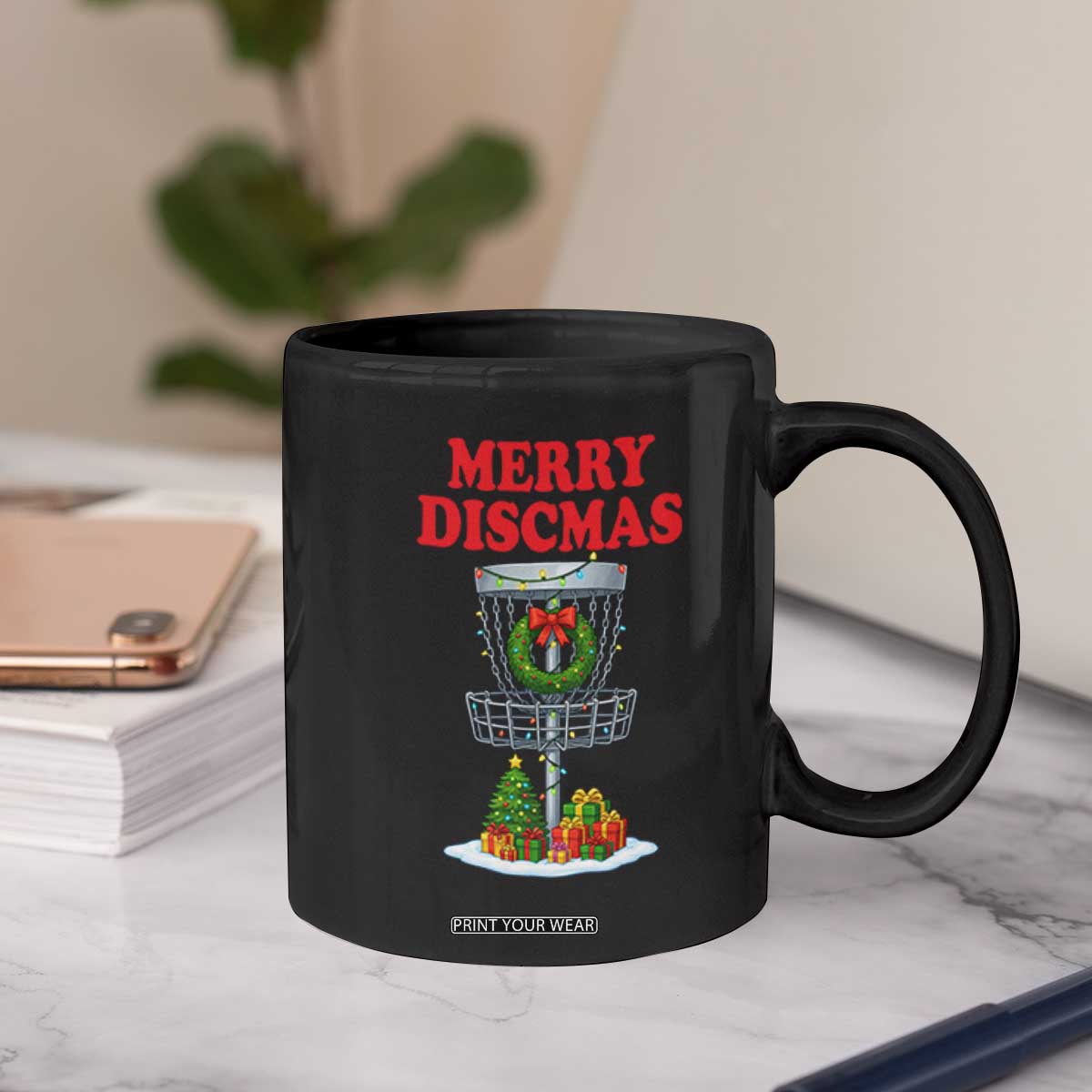 Christmas Disc Golf Coffee Mug Merry Discmas Golfers Frisbee Golfer Xmas Gift TS10 Print Your Wear