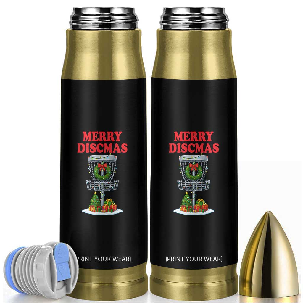 Christmas Disc Golf Bullet Tumbler Merry Discmas Golfers Frisbee Golfer Xmas Gift TS10 Black Print Your Wear