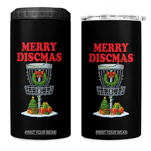 Christmas Disc Golf 4 in 1 Can Cooler Tumbler Merry Discmas Golfers Frisbee Golfer Xmas Gift TS10 One Size: 16 oz Black Print Your Wear