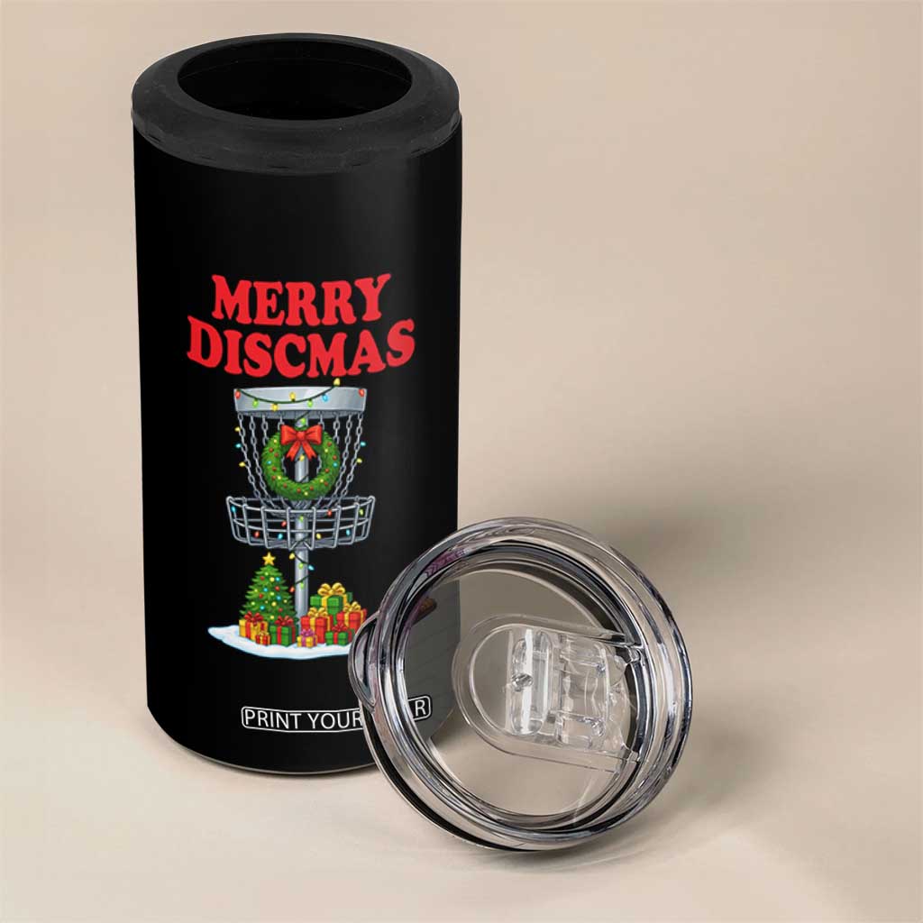 Christmas Disc Golf 4 in 1 Can Cooler Tumbler Merry Discmas Golfers Frisbee Golfer Xmas Gift TS10 Print Your Wear