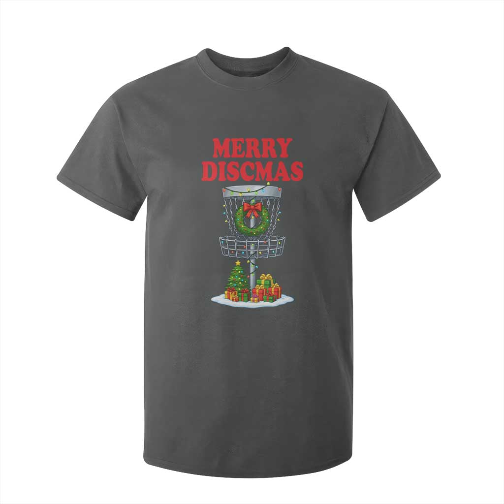 Christmas Disc Golf T Shirt For Kid Merry Discmas Golfers Frisbee Golfer Xmas Gift TS10 Dark Heather Print Your Wear